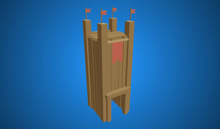 Watch Tower — Poly Pizza 3D model by Quaternius