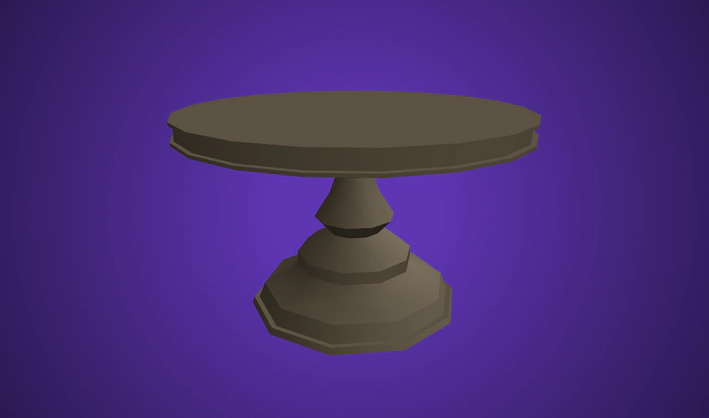 Table Round Small — Poly Pizza 3D model by Quaternius