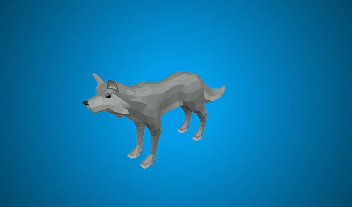 Wolf — Poly Pizza 3D model by Quaternius