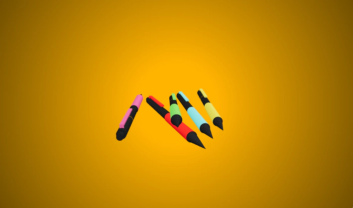Pens — Poly Pizza 3D model by Poly by Google