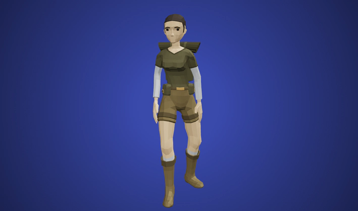 Adventurer — Poly Pizza 3D model by Quaternius