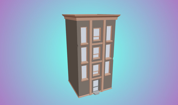Brown Building — Poly Pizza 3D model by J-Toastie