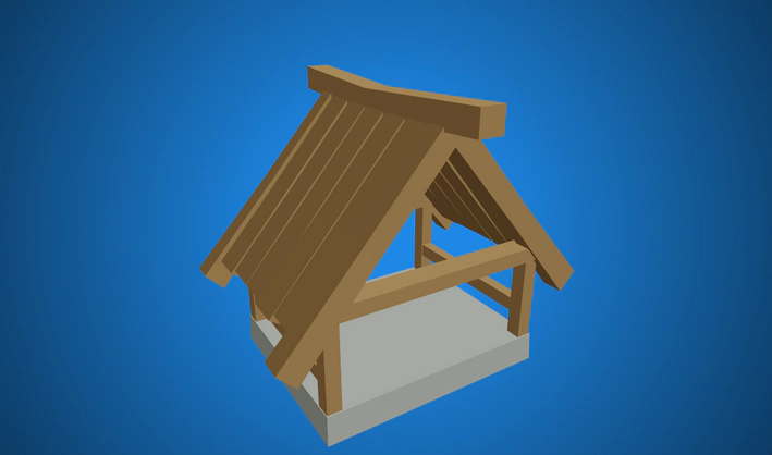 Hut — Poly Pizza 3D model by Quaternius