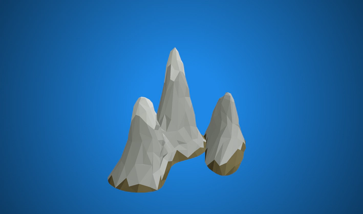 Mountain Group — Poly Pizza 3D model by Quaternius