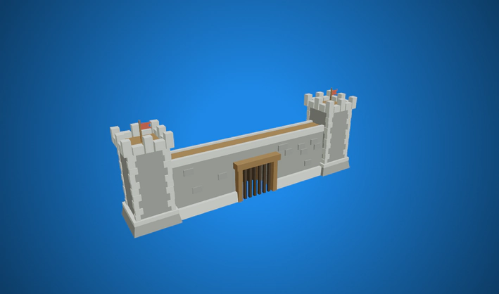 Castle Gate — Poly Pizza 3D model by Quaternius