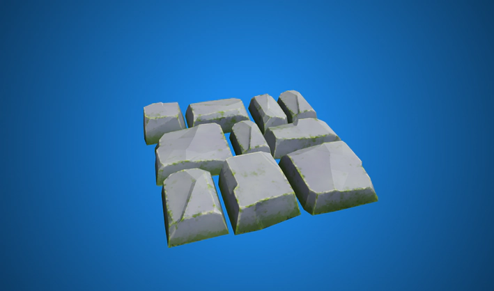 Rock Path Square Smal — Poly Pizza 3D model by Quaternius