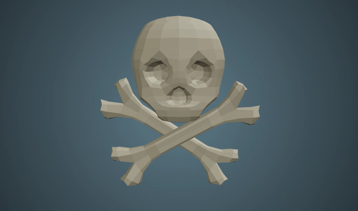 Skull — Poly Pizza 3D model by Quaternius