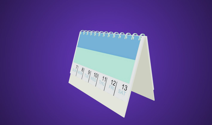 Calendar — Poly Pizza 3D model by Tomáš Bayer