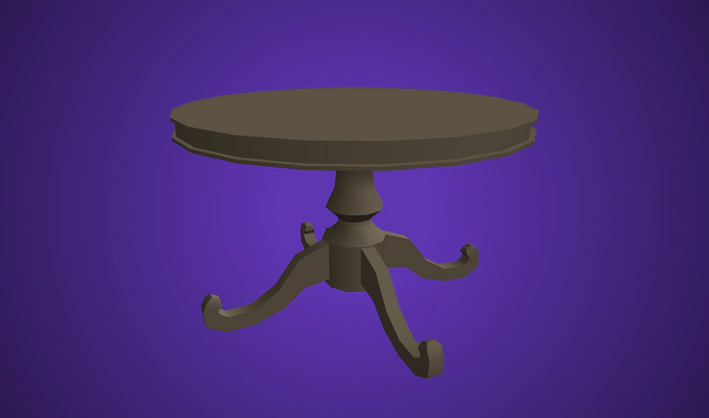 Table Round Small — Poly Pizza 3D model by Quaternius
