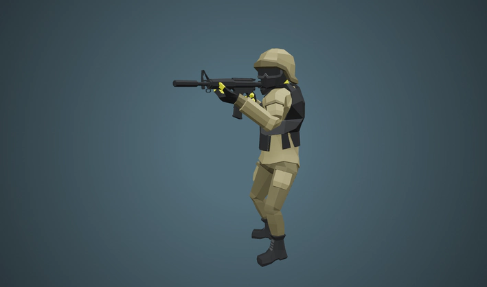 Soldier — Poly Pizza 3D model by KolosStudios