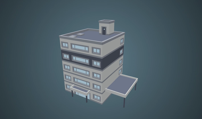 Large Building — Poly Pizza 3D model by Kenney