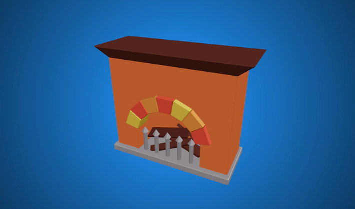 Fireplace — Poly Pizza 3D model by Zsky