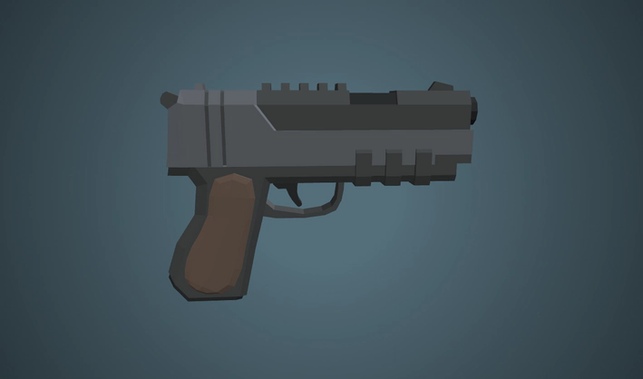 Pistol — Poly Pizza 3D model by Quaternius