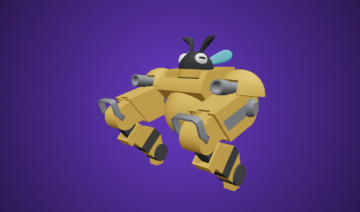 Mech — Poly Pizza 3D model by Quaternius