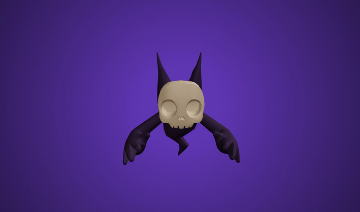 Ghost Skull — Poly Pizza 3D model by Quaternius