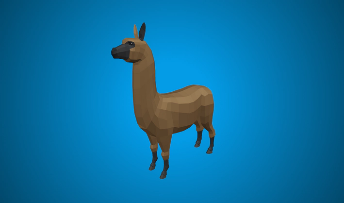 Alpaca — Poly Pizza 3D model by Quaternius