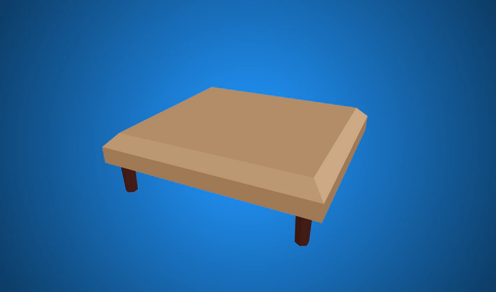Ottoman Coffe Table — Poly Pizza 3D model by Zsky