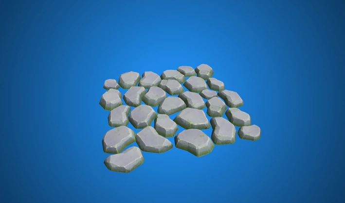 Rock Path Round Wide — Poly Pizza 3D model by Quaternius