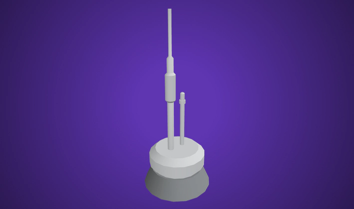 Roof Antenna — Poly Pizza 3D model by Quaternius