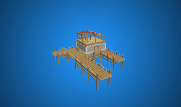 Docks — Poly Pizza 3D model by Quaternius
