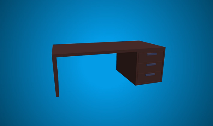 Desk — Poly Pizza 3D model by CreativeTrio