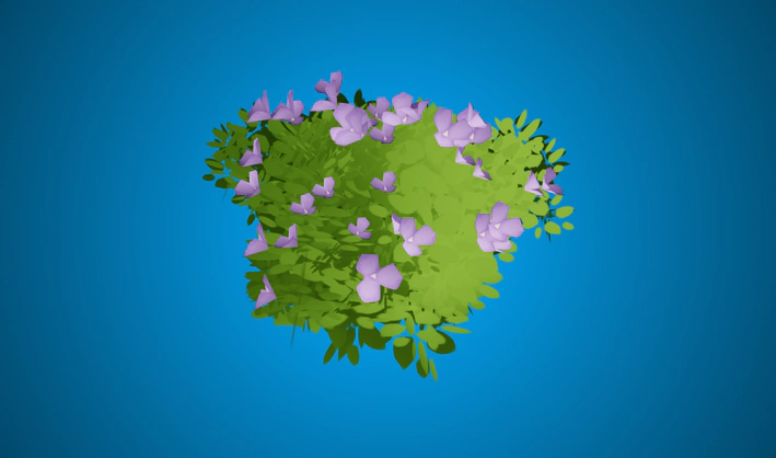 Bush with Flowers — Poly Pizza 3D model by Quaternius