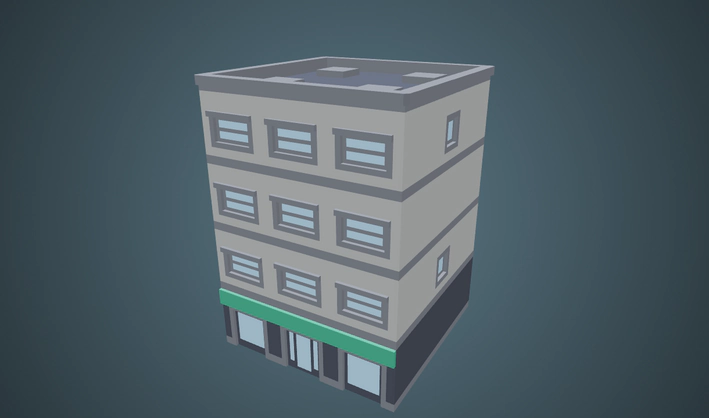 Large Building — Poly Pizza 3D model by Kenney