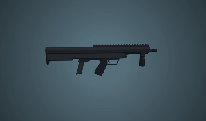 Bullpup — Poly Pizza 3D model by Quaternius