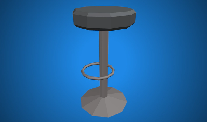 Kitchen Stool — Poly Pizza 3D model by Zsky