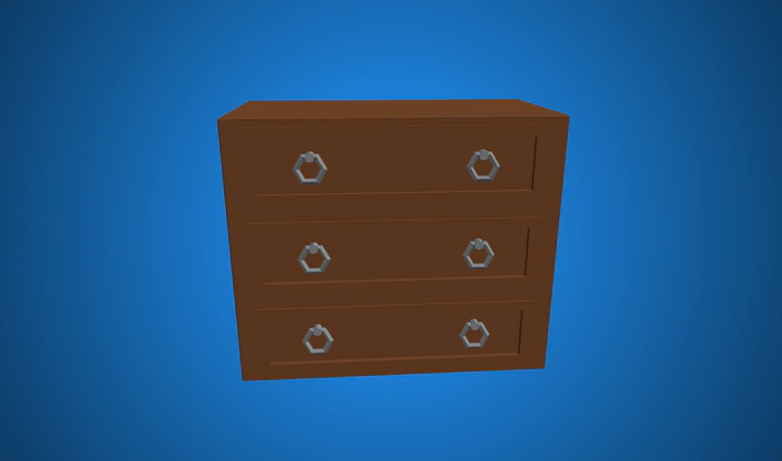 Bachelor Dresser — Poly Pizza 3D model by Zsky