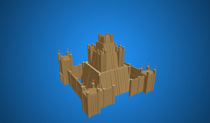 Wooden Castle — Poly Pizza 3D model by Quaternius