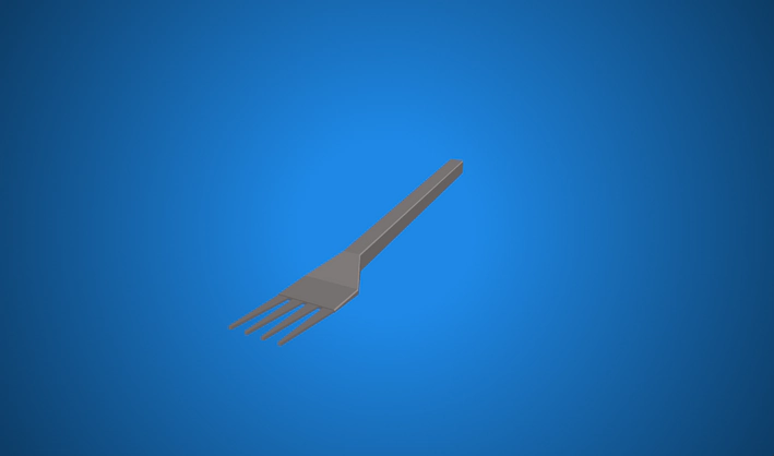 Fork — Poly Pizza 3D model by Zsky