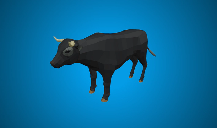 Bull — Poly Pizza 3D model by Quaternius