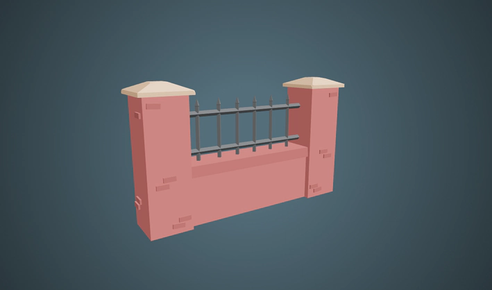 Fence End — Poly Pizza 3D model by J-Toastie