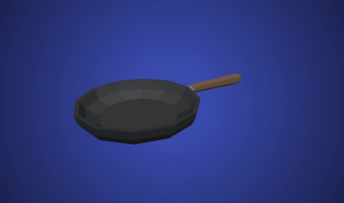 Pan — Poly Pizza 3D model by Quaternius