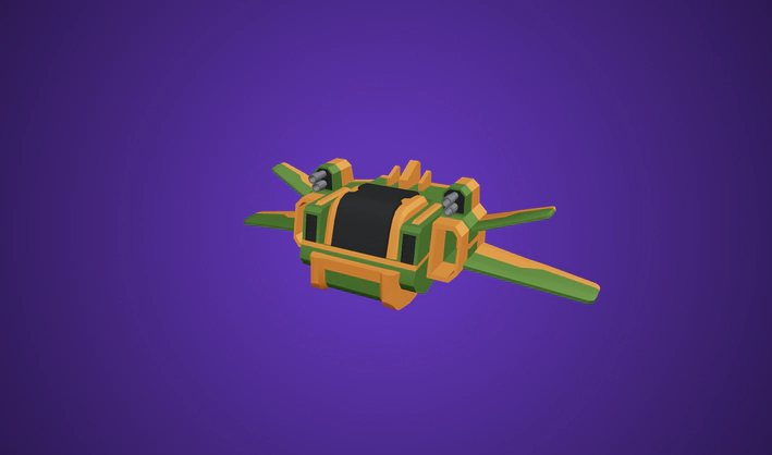 Spaceship — Poly Pizza 3D model by Quaternius