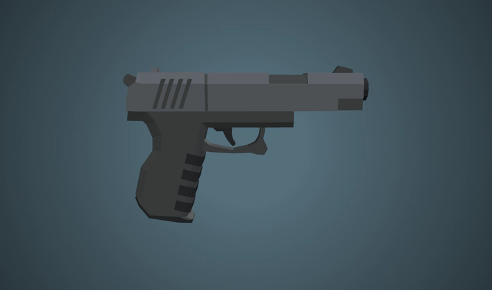 Pistol — Poly Pizza 3D model by Quaternius