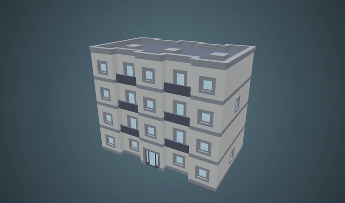 Large Building — Poly Pizza 3D model by Kenney