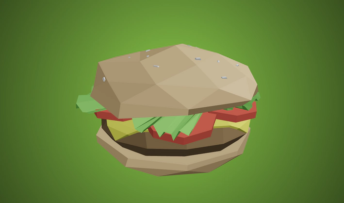 Burger — Poly Pizza 3D model by Quaternius