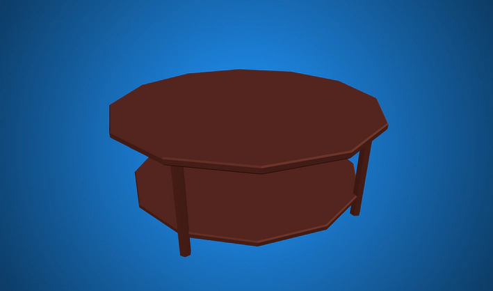 Rounded Coffee Table — Poly Pizza 3D model by Zsky