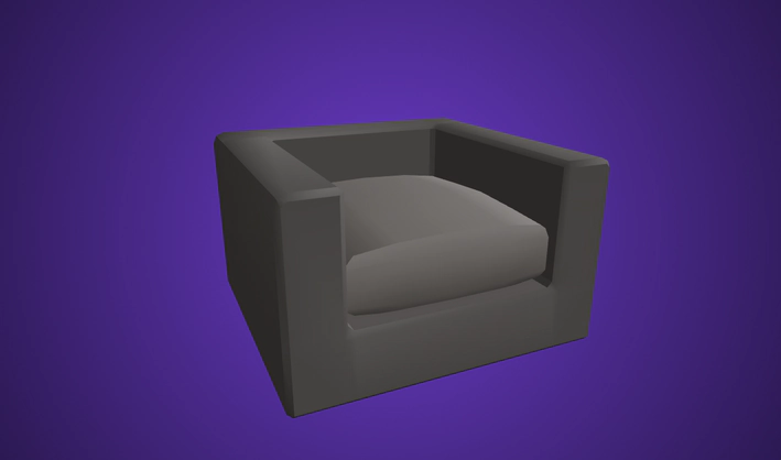 Couch Small — Poly Pizza 3D model by Quaternius