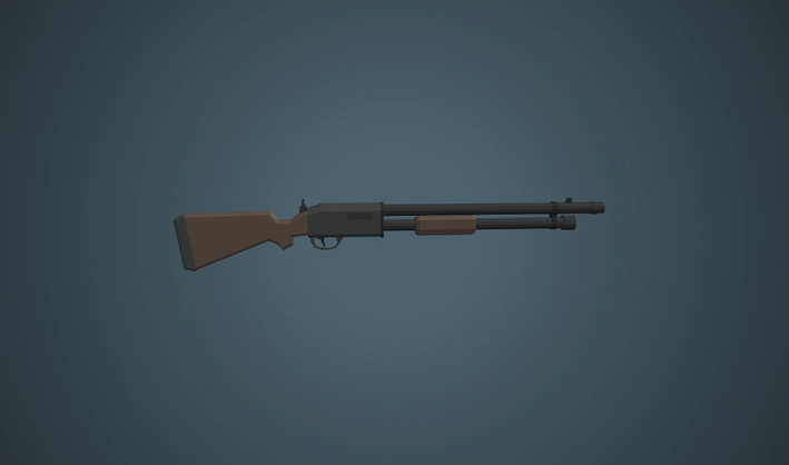 Shotgun — Poly Pizza 3D model by Quaternius