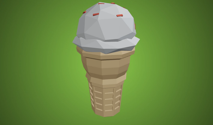 Ice Cream — Poly Pizza 3D model by Quaternius