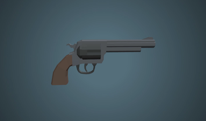 Revolver — Poly Pizza 3D model by Quaternius