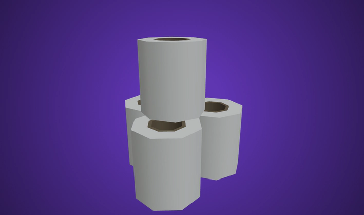 Toilet Paper stack — Poly Pizza 3D model by Quaternius