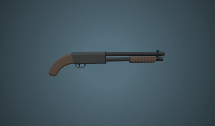 Shotgun Short Stock — Poly Pizza 3D model by Quaternius