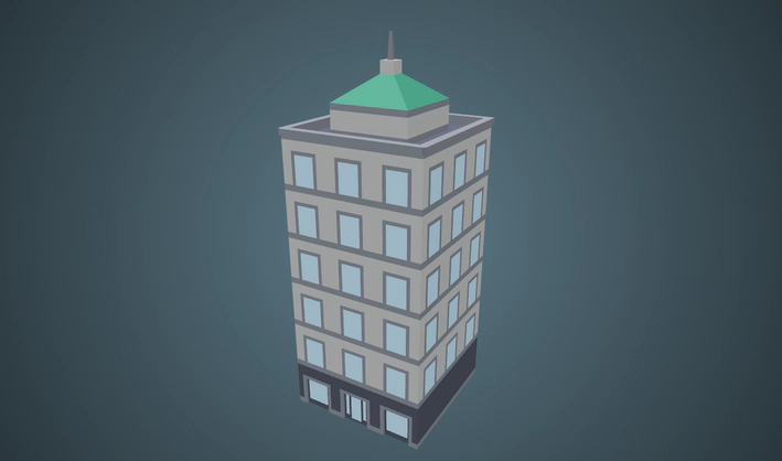 Skyscraper — Poly Pizza 3D model by Kenney