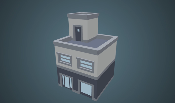 Small Building — Poly Pizza 3D model by Kenney