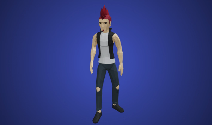 Punk — Poly Pizza 3D model by Quaternius