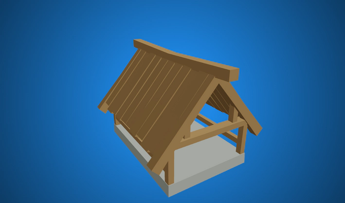 Hut — Poly Pizza 3D model by Quaternius